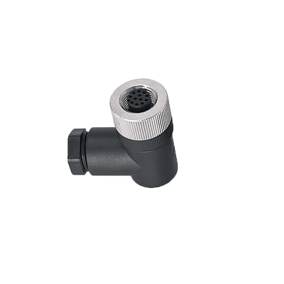 قیمت خوب رابط سیم زنانه 12 پین با کد M12 A با حفاظت IP67 و طراحی زاویه 90 ° آنلاین