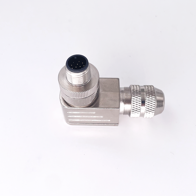 Goede prijs M12 draadloze veldconnector met 12 pinnen met een hoek van 90 graden en A-CODE-sleutel voor industriële automatisering online