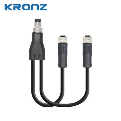Harga bagus M12 Y-distributor dengan kabel Pria M8x1 - Wanita M8x2 on line