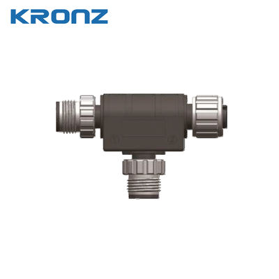 Bon prix Connecteur distributeur M12 plaqué or IP67 IEC 61076-2-101, distributeur Y M12 mâle, femelle M12x1 M12x2 en ligne